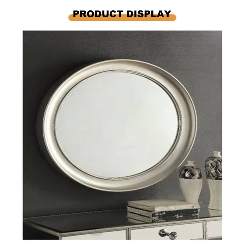 Round wood framed mirrors antique round wooden framed mirror personalized cosmetic mirror